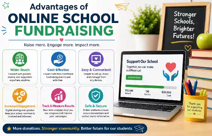 advantages of online school fundraising