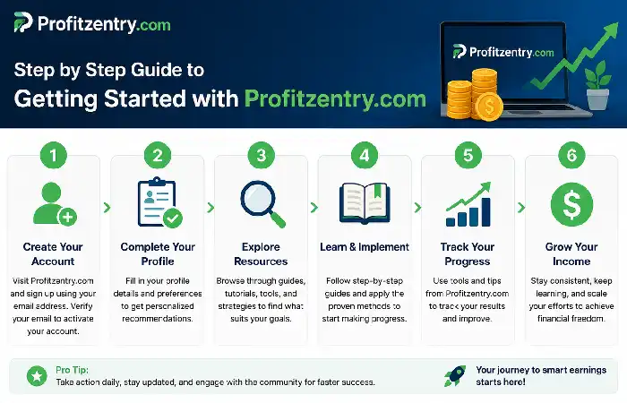 step by step of profitzentry com