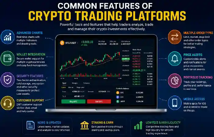 common features of crypto trading platform