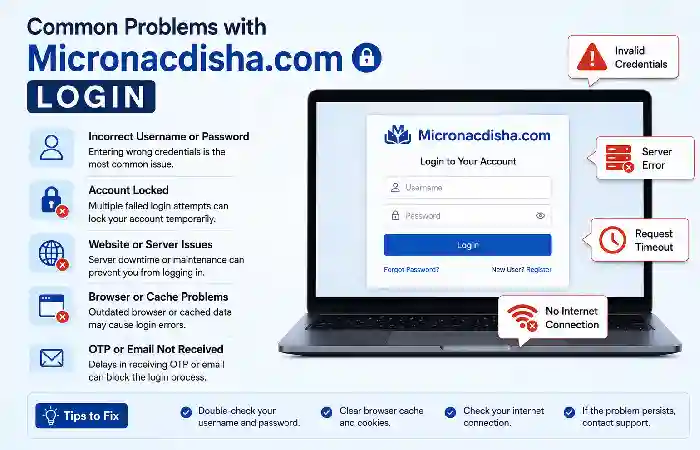 common problem with micronavdisha com login