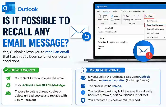 is it possible to recall any email message