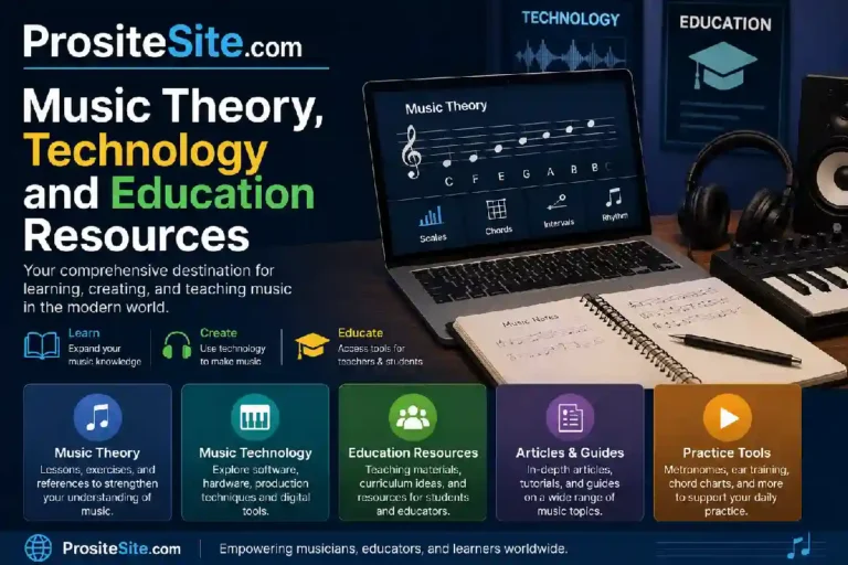 PrositeSite. com: Music Theory, Technology and Education Resources