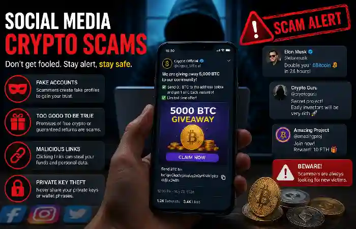 social media crypto scams