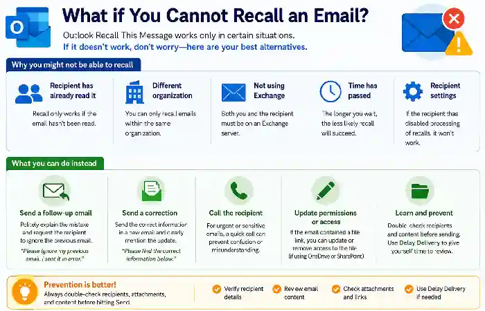 what if you cannot recall an email