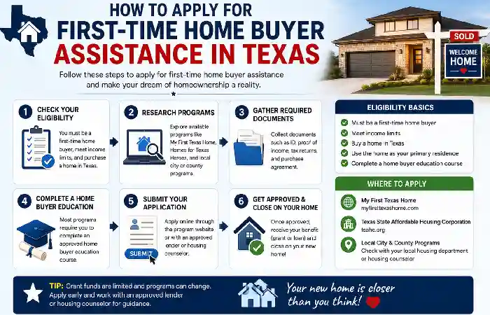 how to apply for first-time home assistance in texas