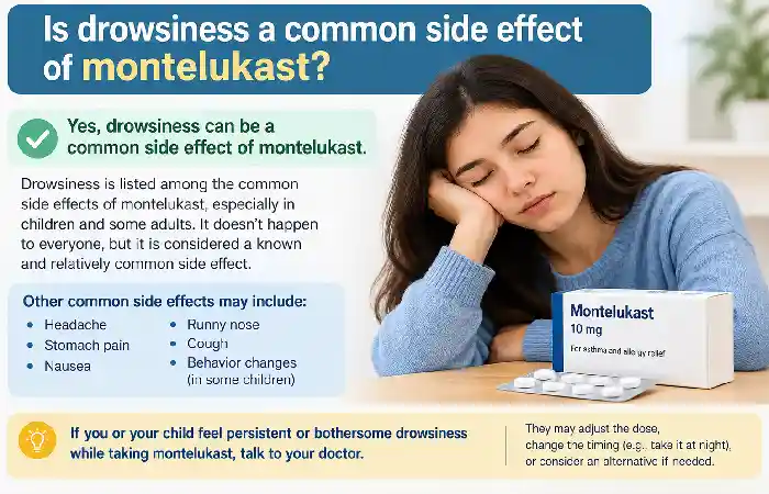 is drowsiness acommon side effect of montelukast