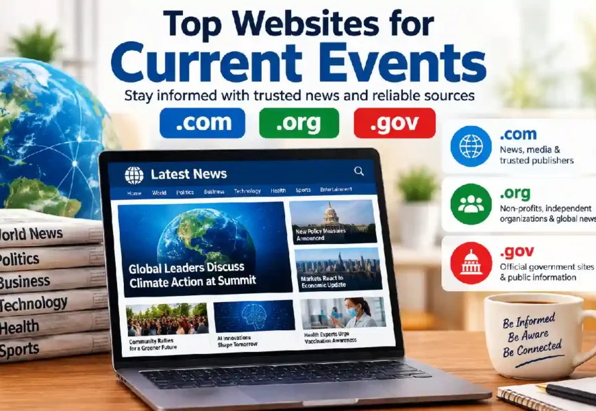 top websites for current events .com .org .gov